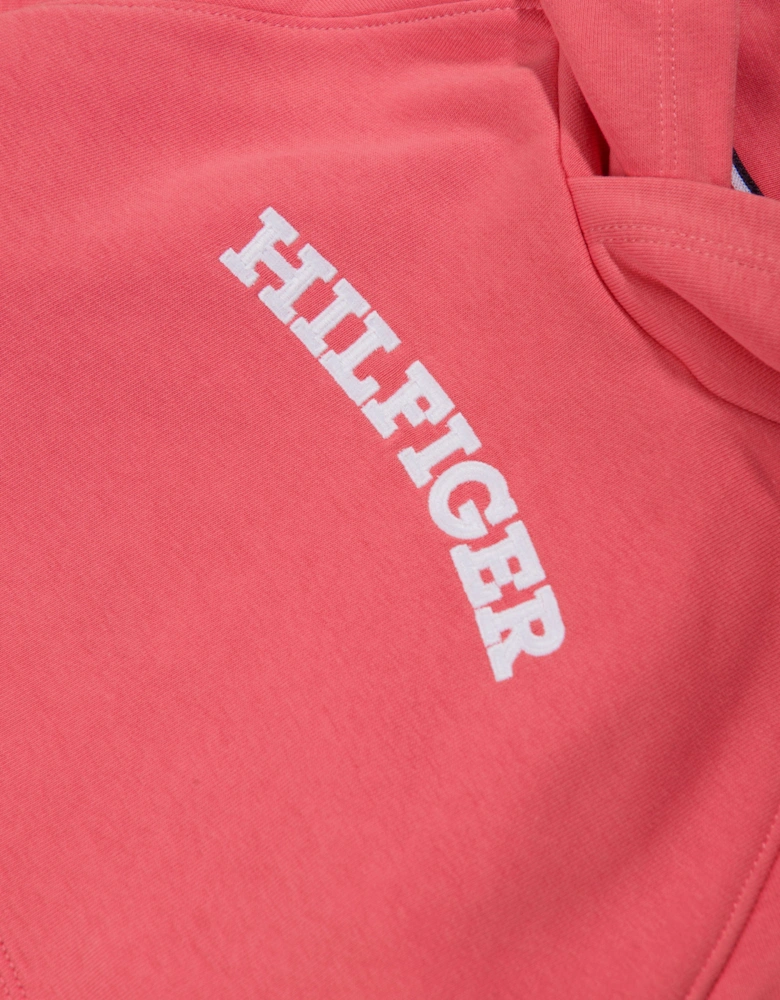 Girls Monotype Hoodie in Peach