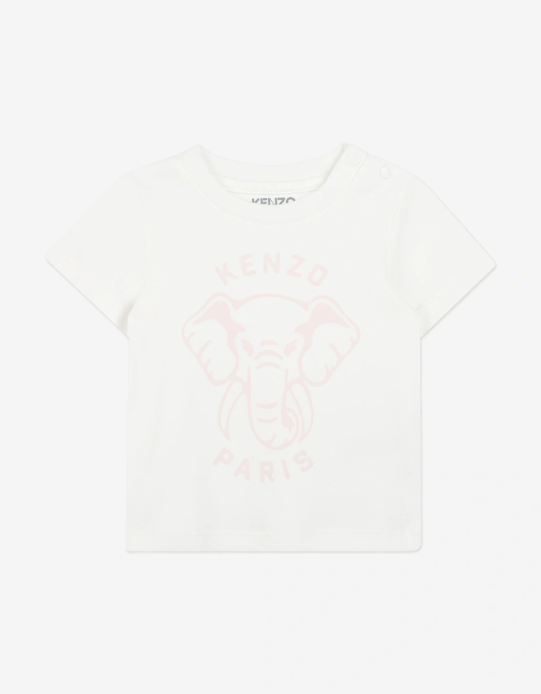 Baby Girls Elephant Tracksuit Set in Pink
