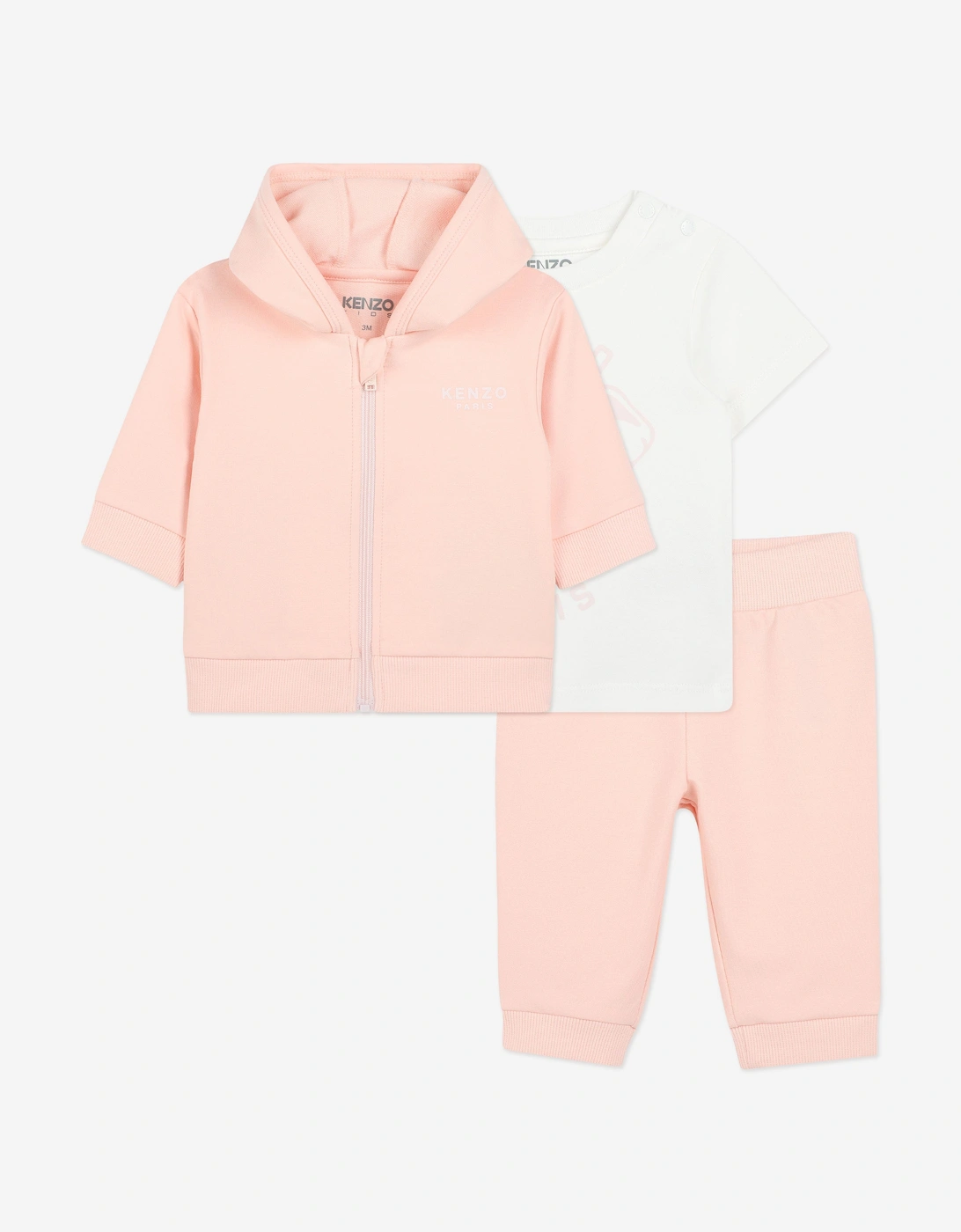 Baby Girls Elephant Tracksuit Set in Pink, 5 of 4