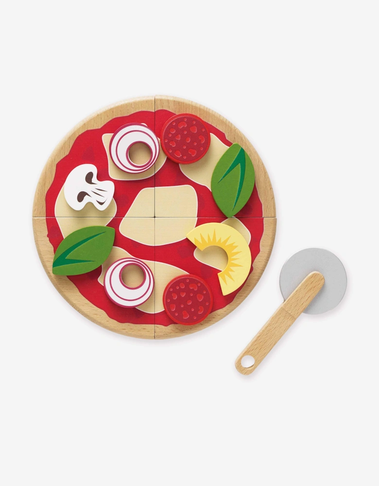 Pizza & Toppings with Slice Cutter-13 Piece (W:20 x D:20 x H:2cm)