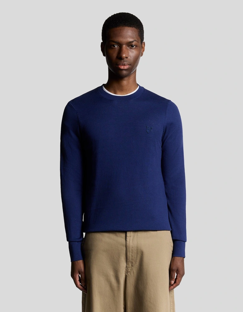 Superfine Cotton Crew Neck Jumper