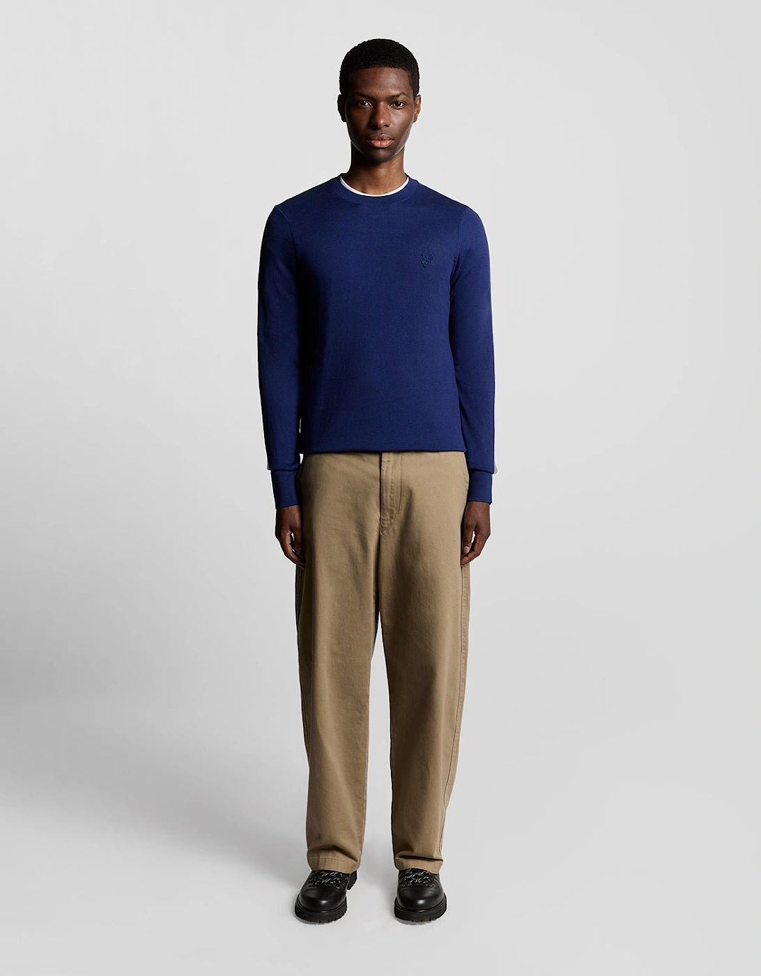 Superfine Cotton Crew Neck Jumper