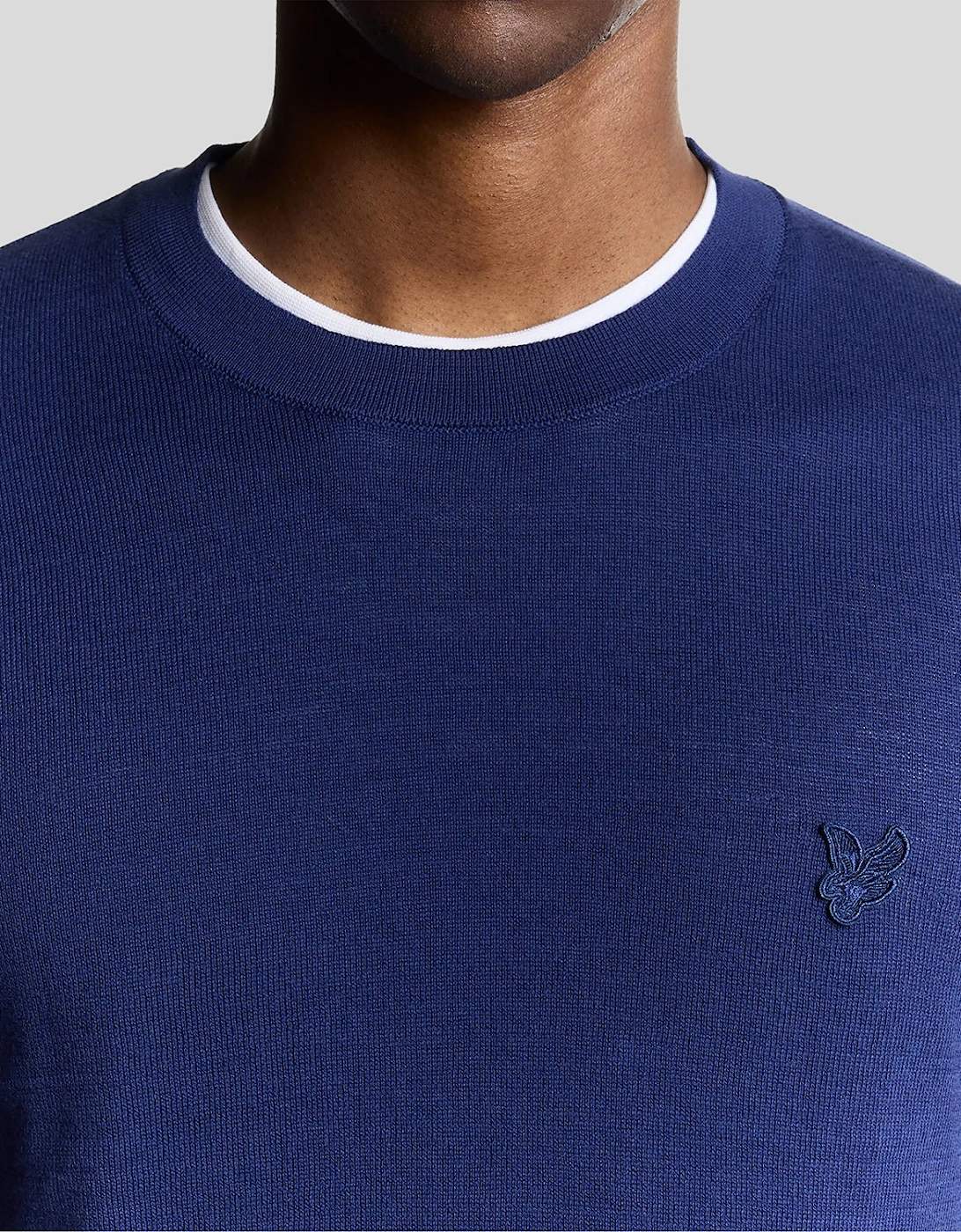 Superfine Cotton Crew Neck Jumper