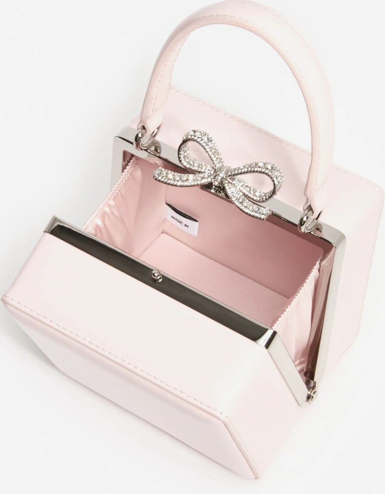 Girls Leather Micro Bag in Pink (10.5cm)