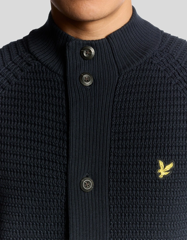 Cotton Waffle Knit Cardigan