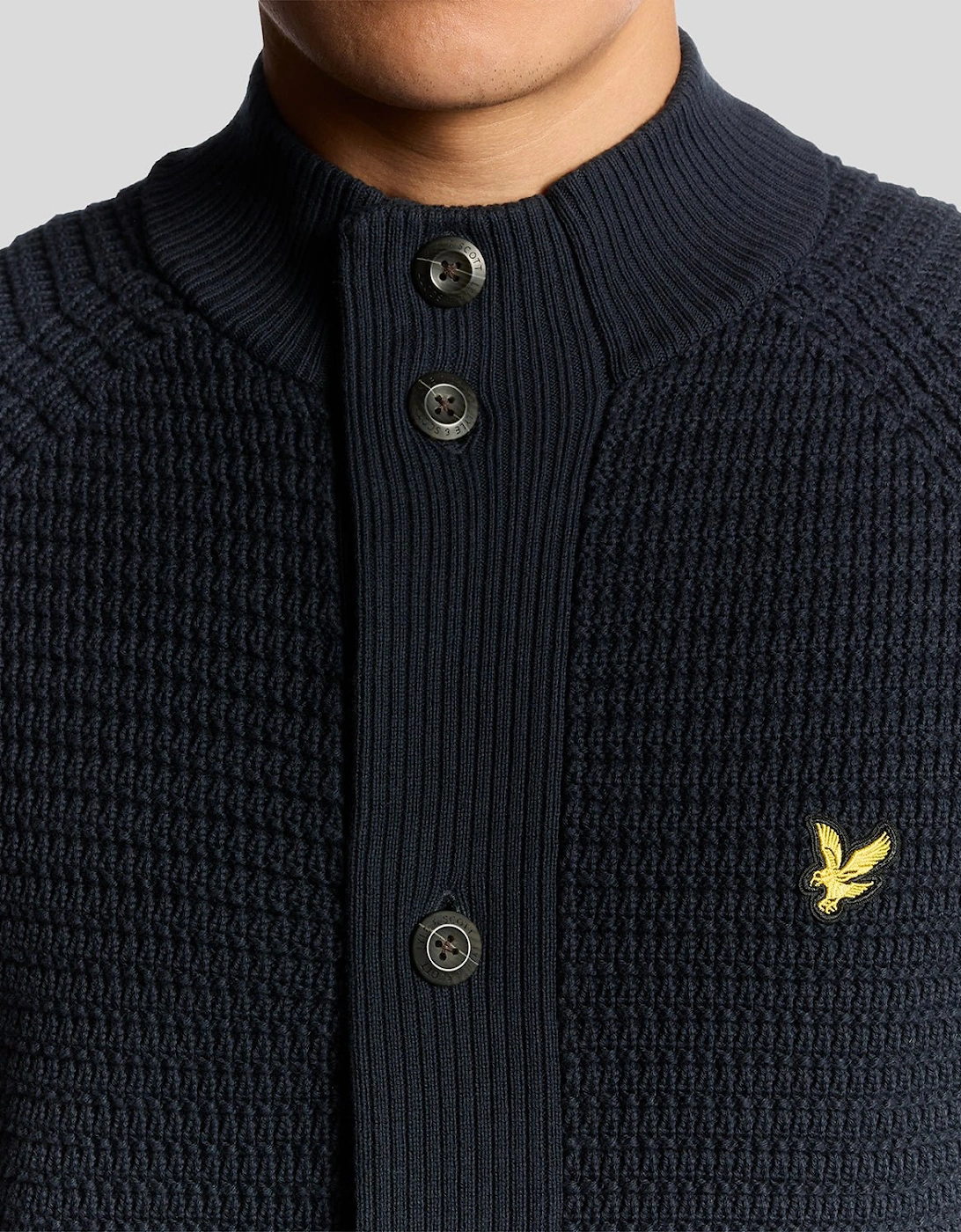 Cotton Waffle Knit Cardigan
