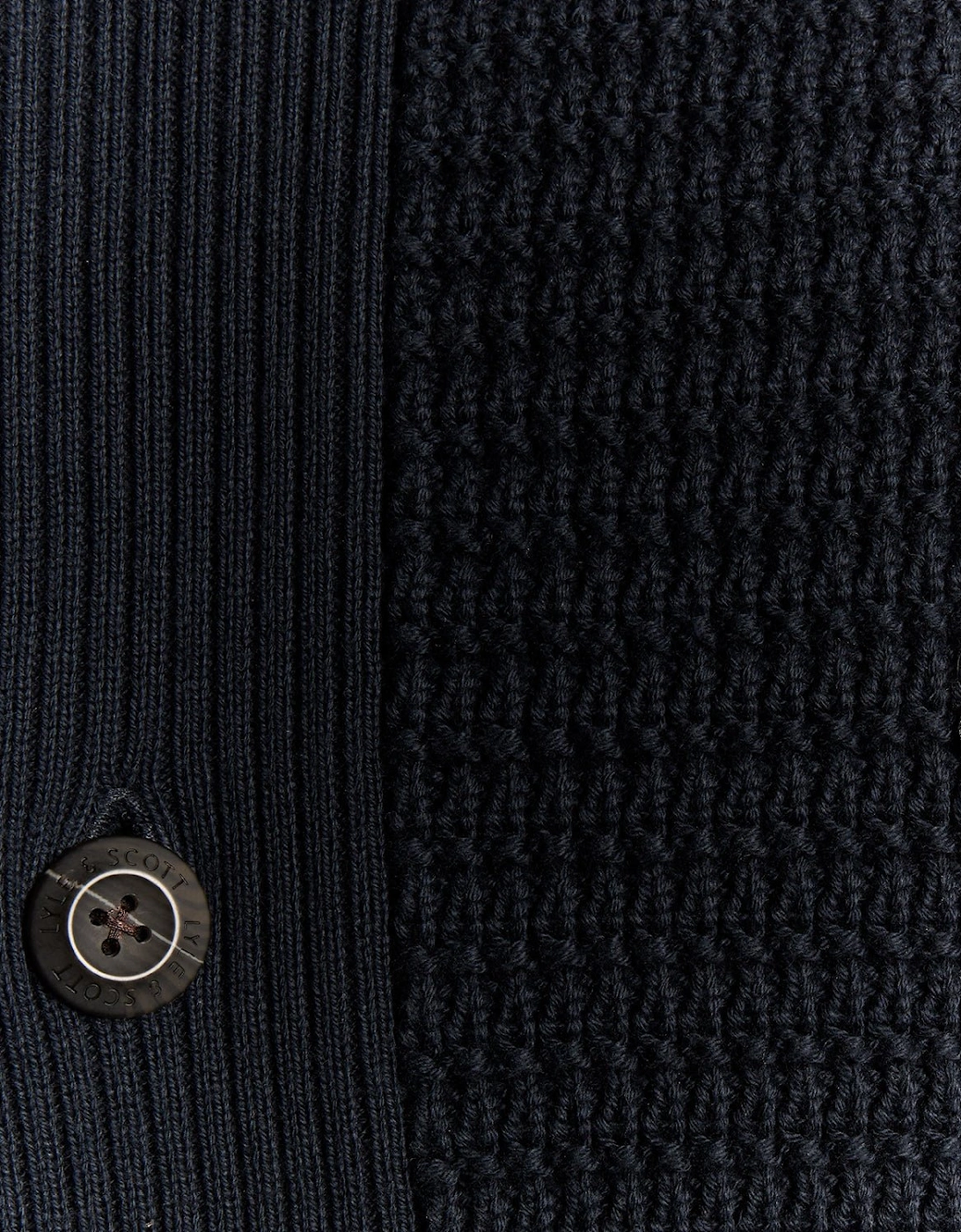 Cotton Waffle Knit Cardigan