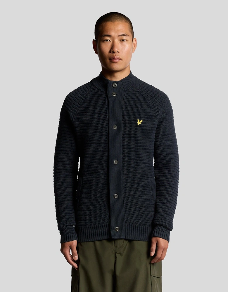 Cotton Waffle Knit Cardigan