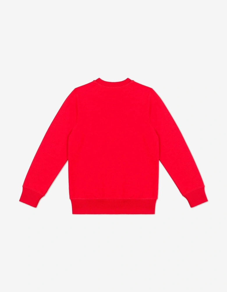 Kids Seasonal Teddy Sweatshirt in Red