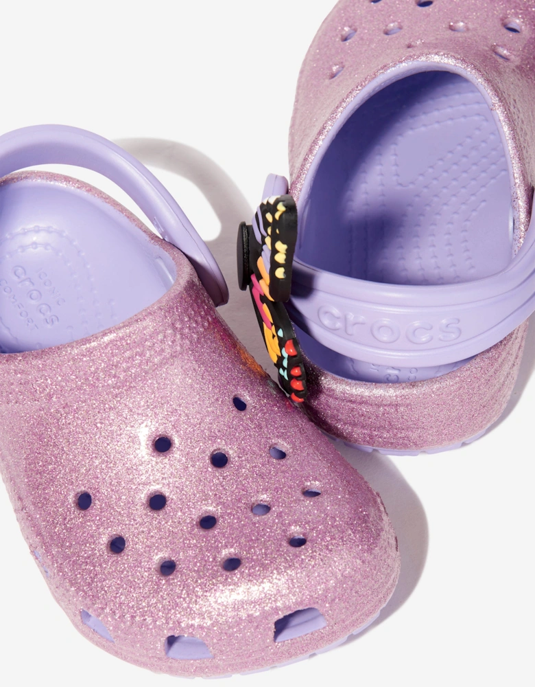 Girls Classic IAM Butterfly Clog in Purple