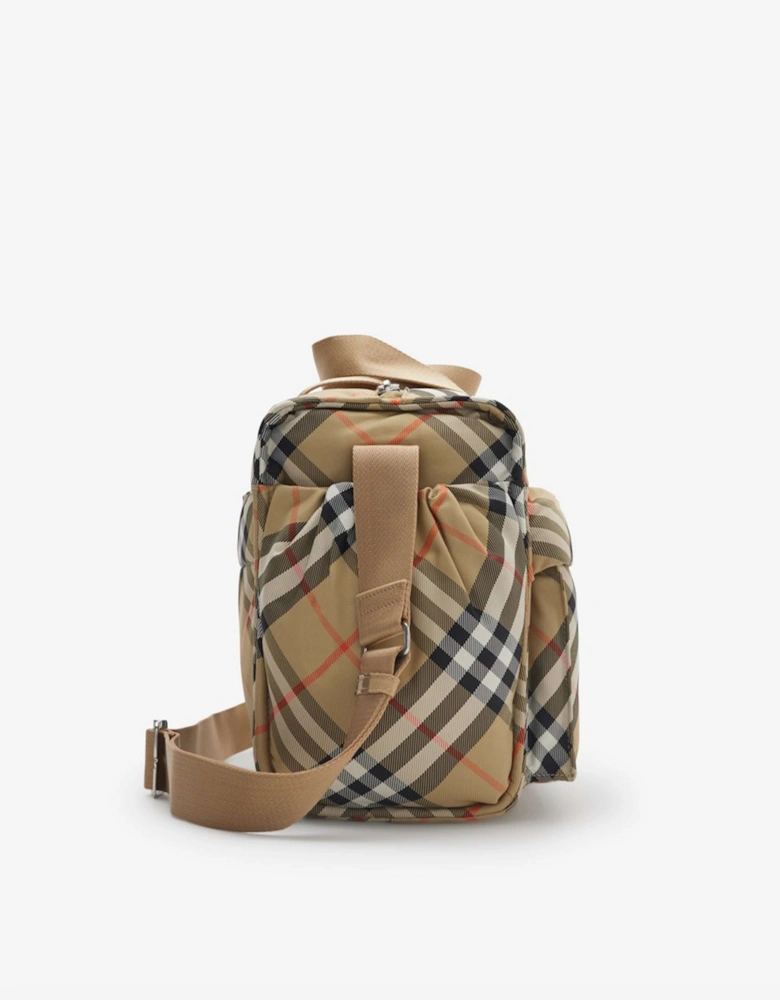 Baby Check Changing Bag in Beige (36cm)