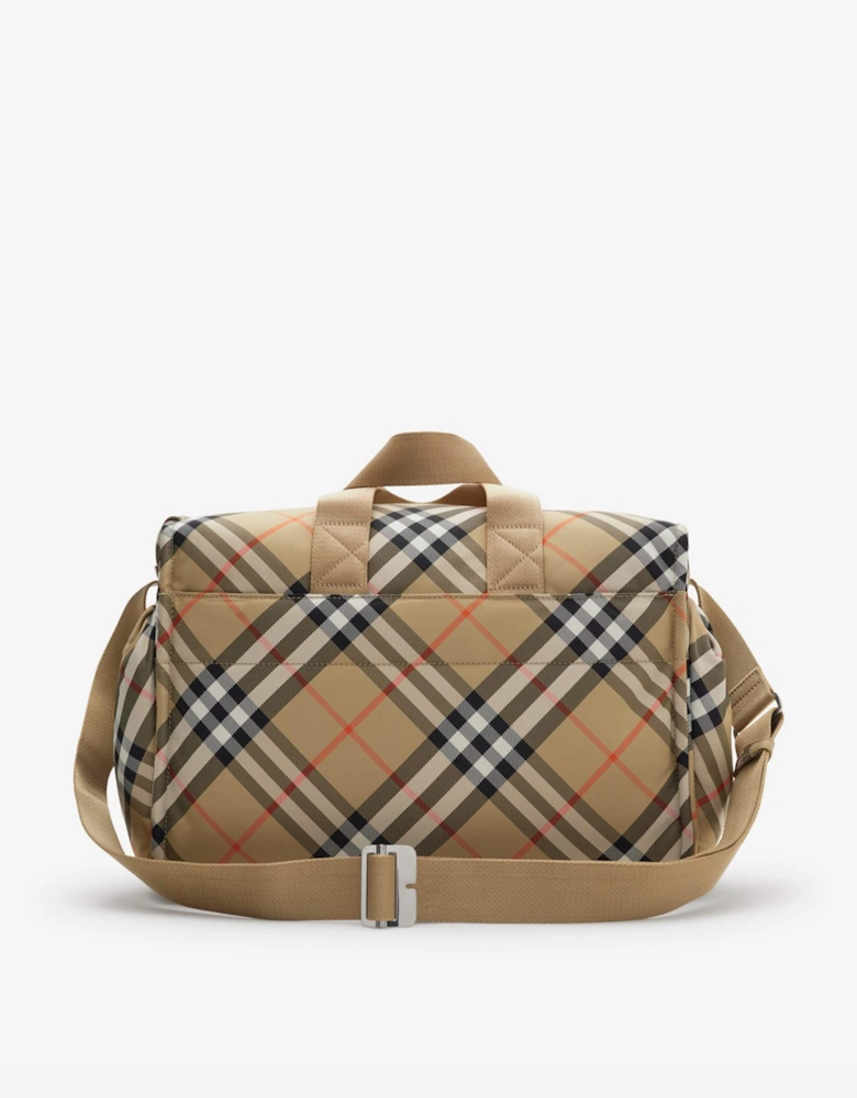Baby Check Changing Bag in Beige (36cm)