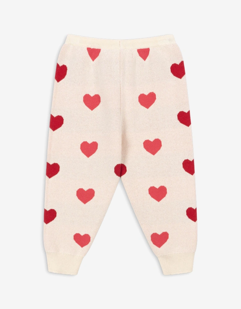 Girls Heart Lapis Knit Pants in Ivory