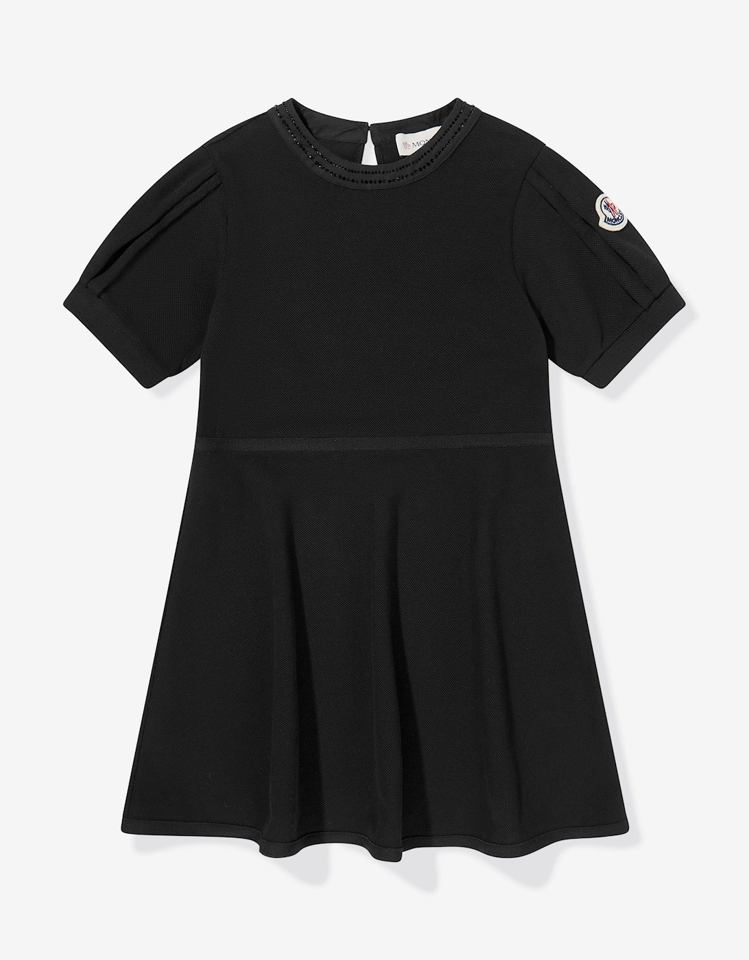 Moncler Girls Black 'S Enfant Cotton Dress In - : 14 Years Size 14 Yrs Kids