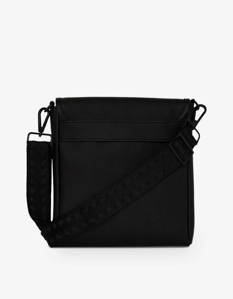 Kids Fly Knit Mouth Messenger Sling in Black (23cm)