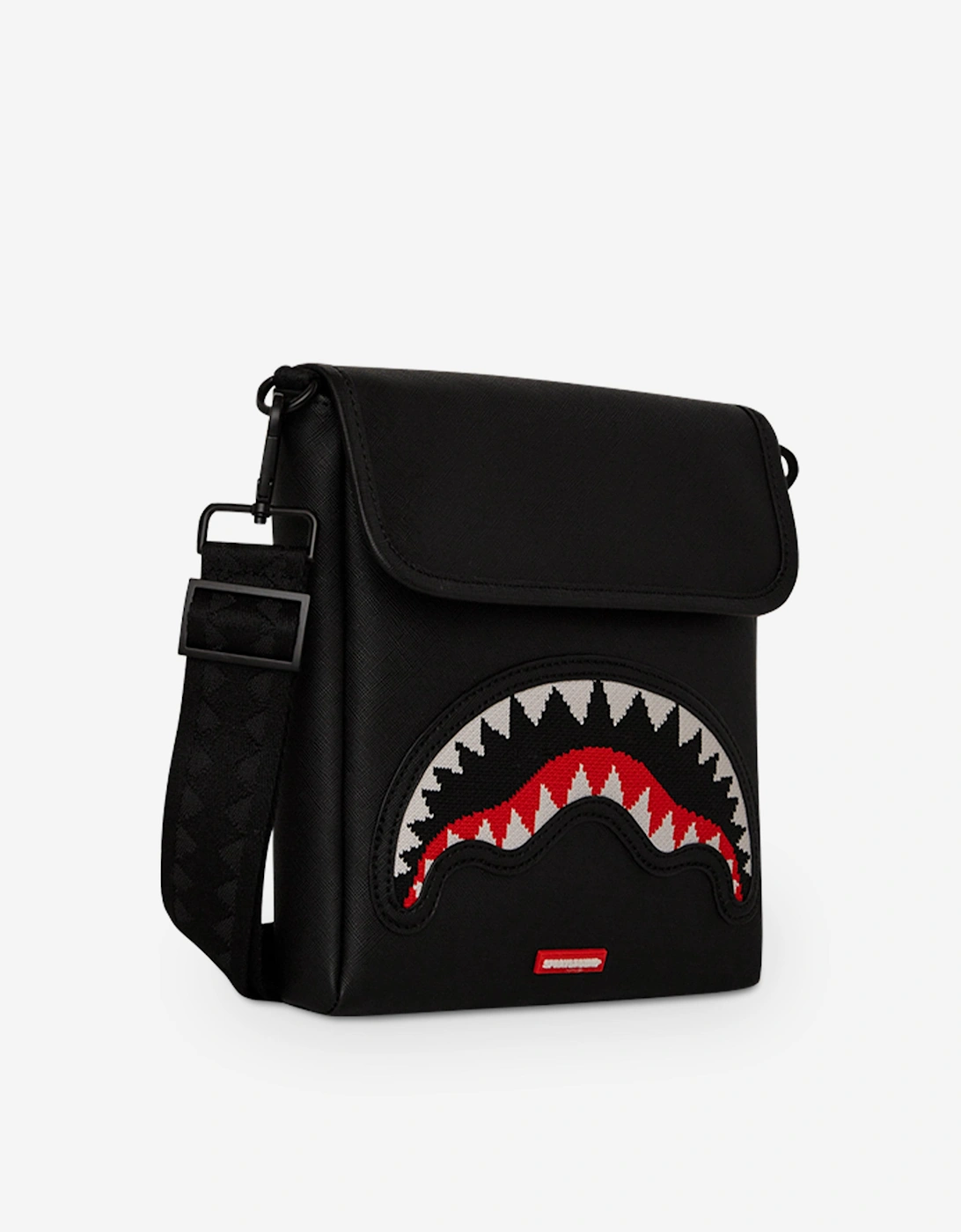 Kids Fly Knit Mouth Messenger Sling in Black (23cm)