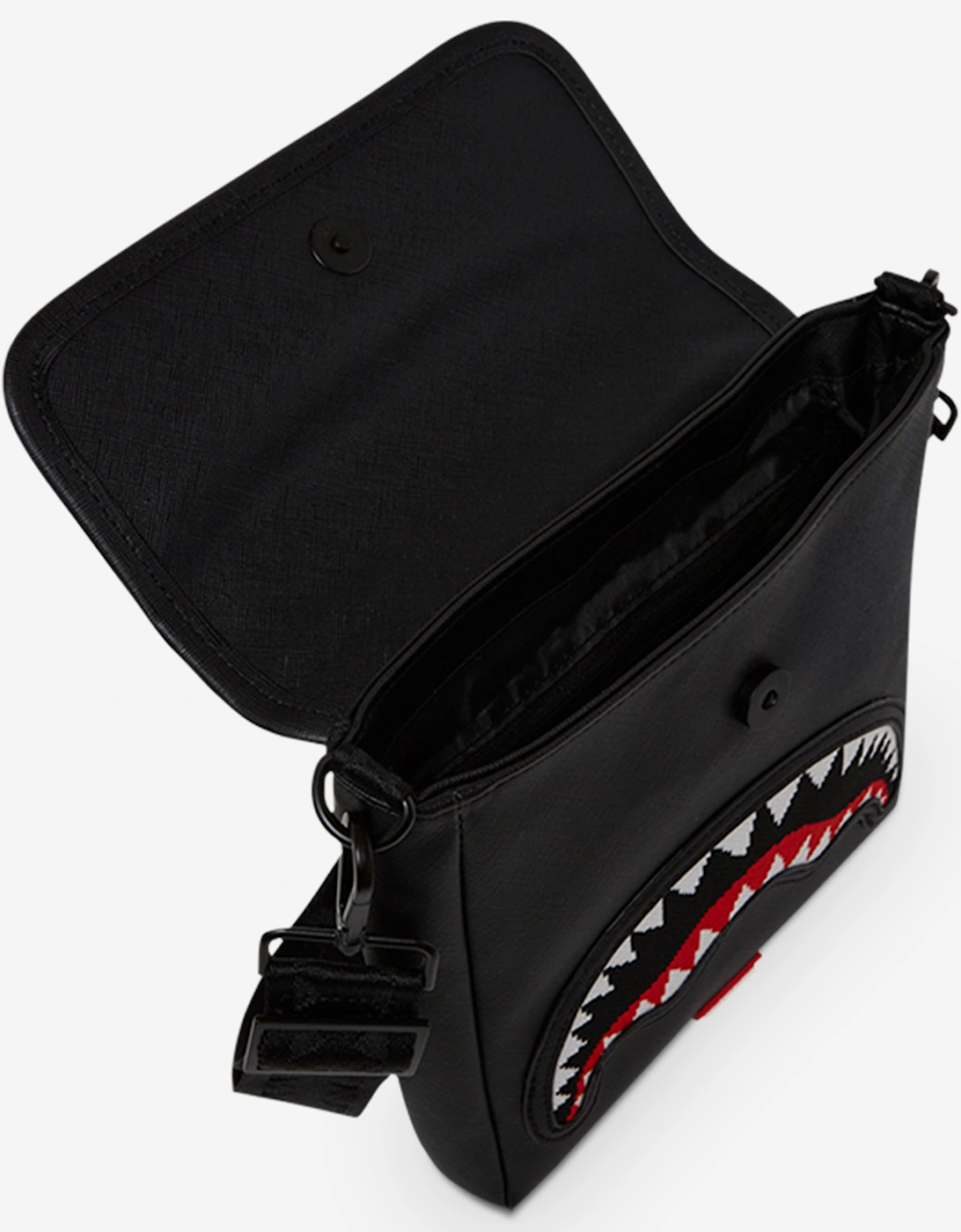Kids Fly Knit Mouth Messenger Sling in Black (23cm)