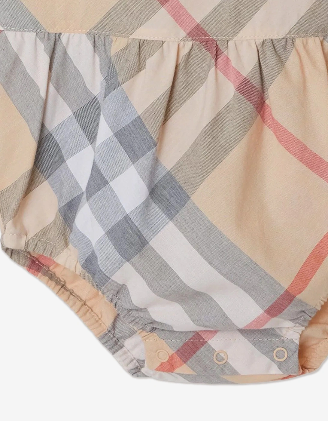 Baby Girls Check Norah Bodysuit in Beige