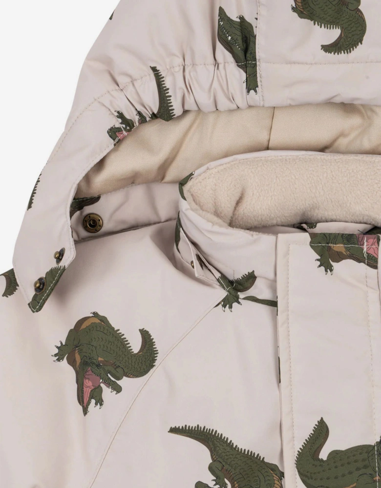 Konges Sløjd Kids Crocodile Nohr Snowsuit in Ivory