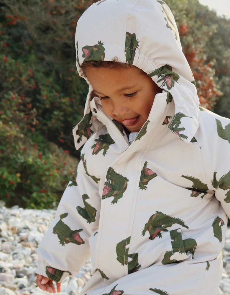 Konges Sløjd Kids Crocodile Nohr Snowsuit in Ivory