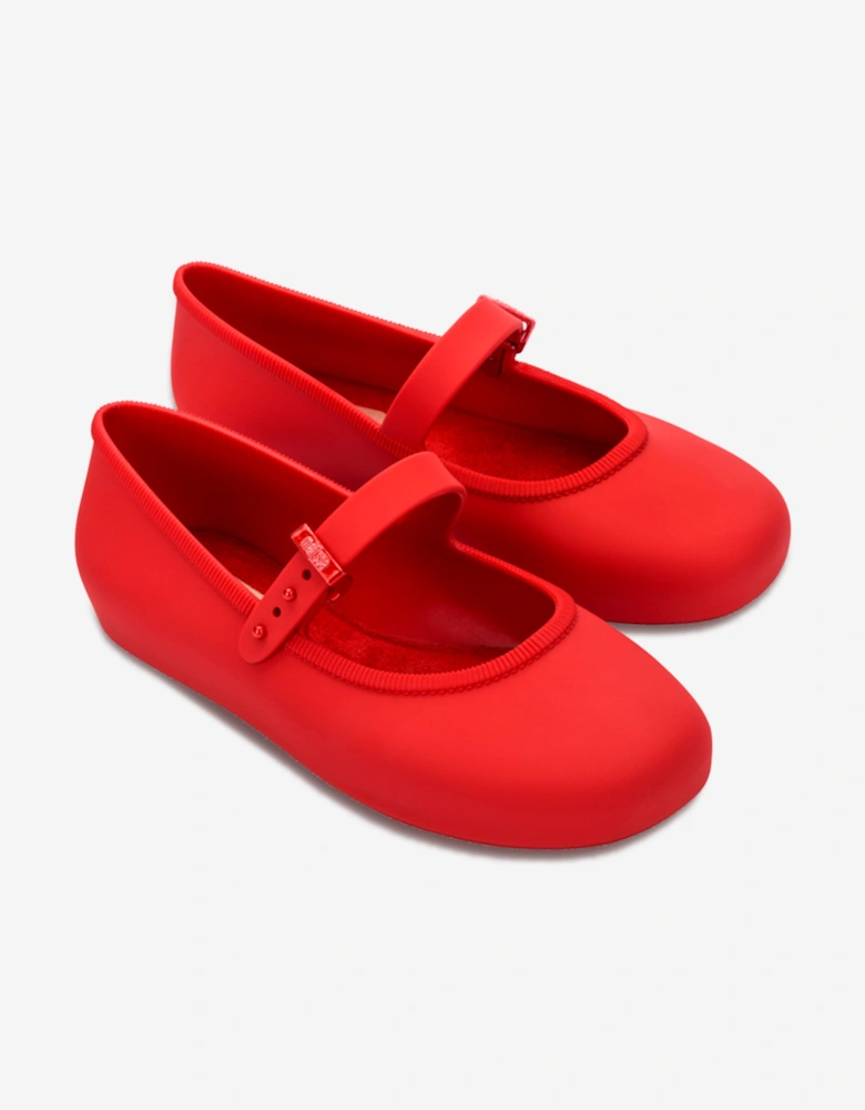 Girls Soft Ballerinas in Red