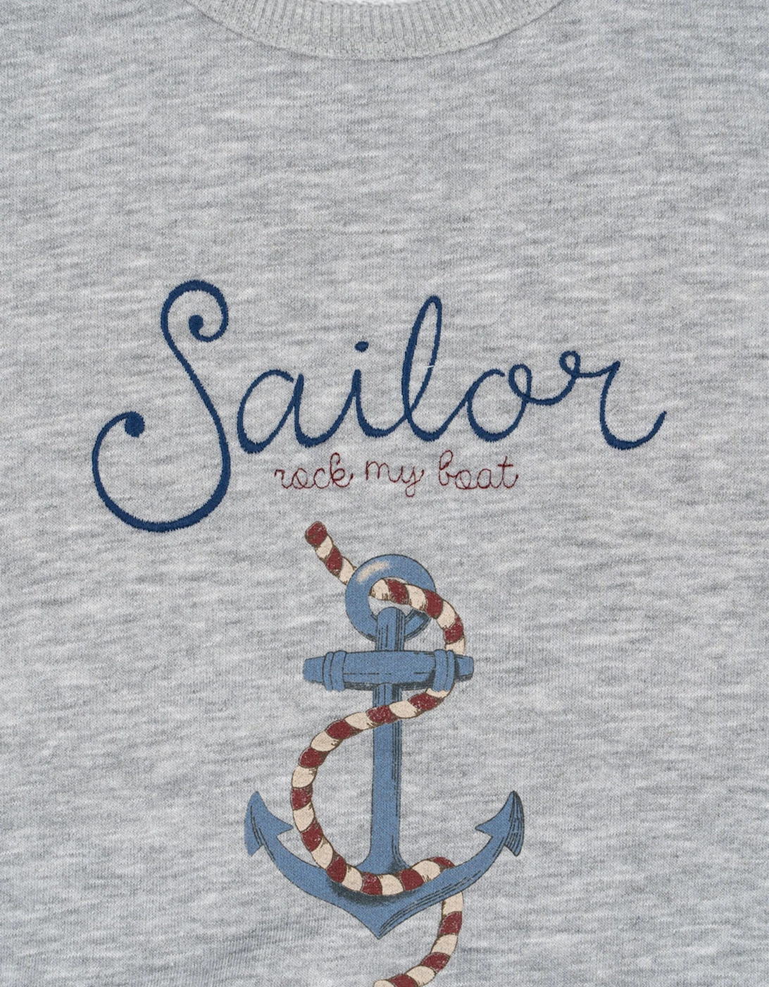 Kids Lou Sailor Sweatshirt in Grey