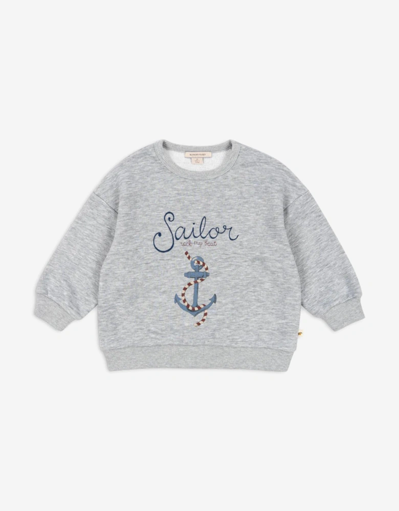 Kids Lou Sailor Sweatshirt in Grey