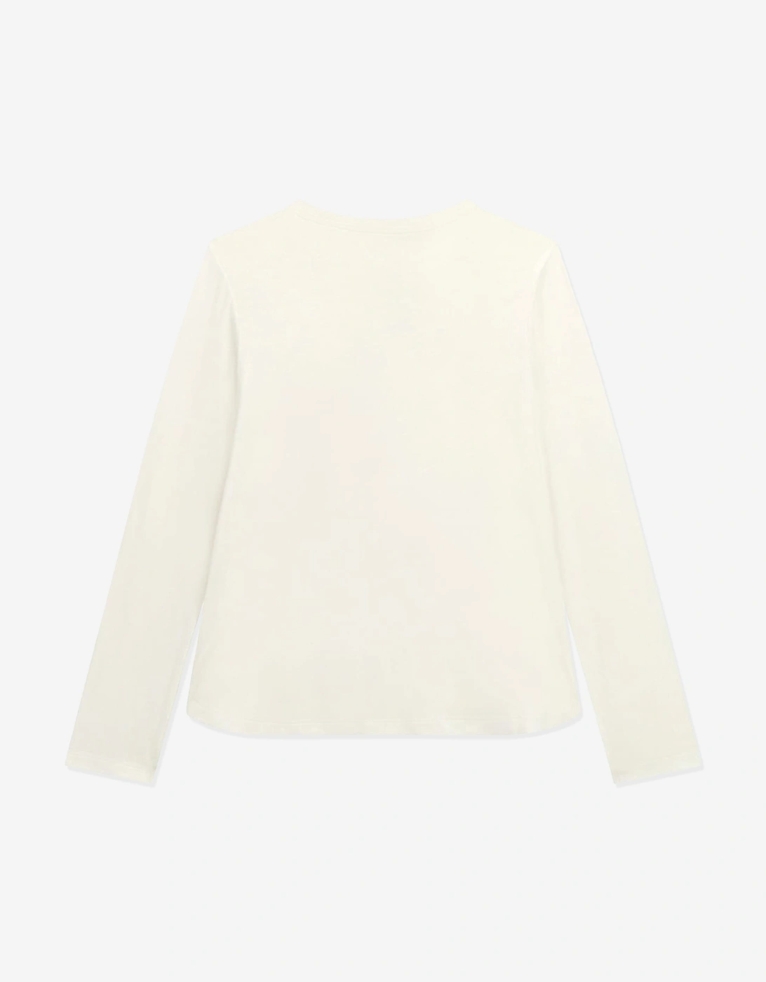Girls Long Sleeve Logo T-Shirt in White