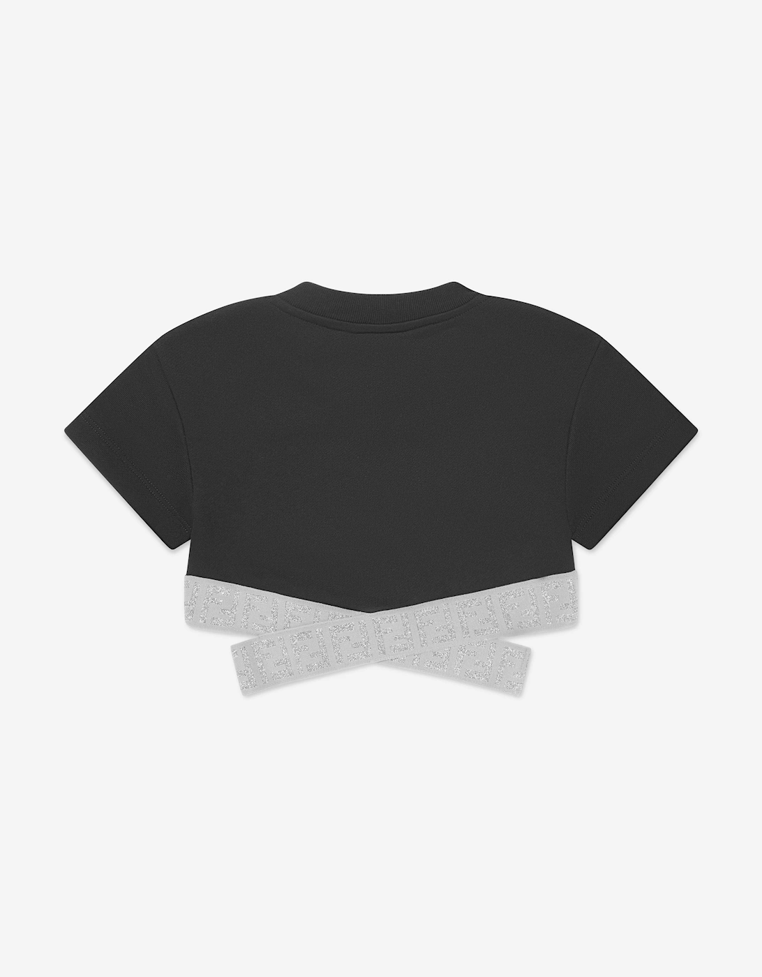 Girls Cropped FF Logo Top in Black