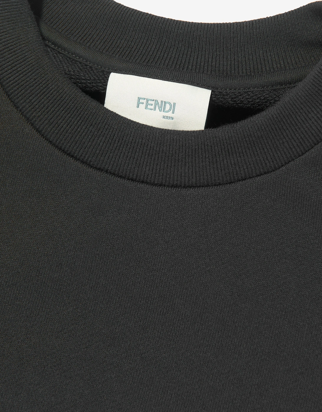 Girls Cropped FF Logo Top in Black
