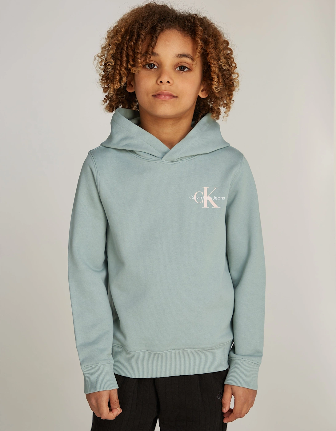 Kids Small Monogram Hoodie in Green
