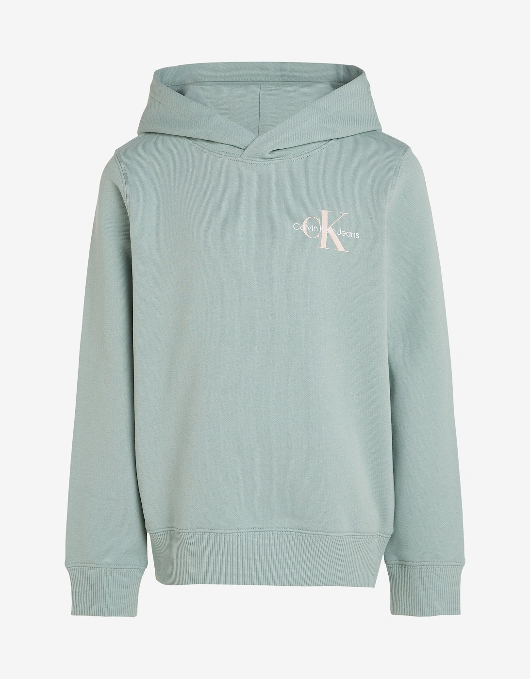 Calvin Klein Unisex Green Small Monogram Hoodie In - Size: 10 Yrs Kids