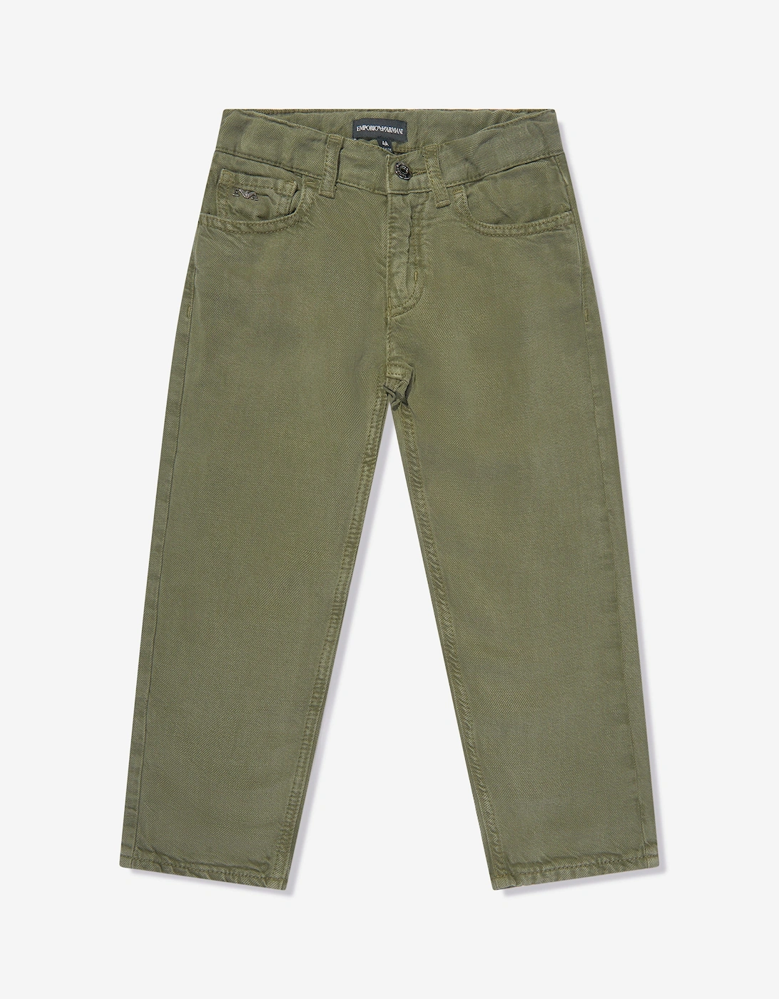 Boys Linen Blend Trousers in Green, 5 of 4