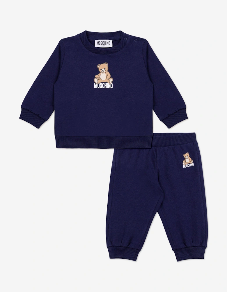 Baby Teddy Bear Tracksuit in Navy