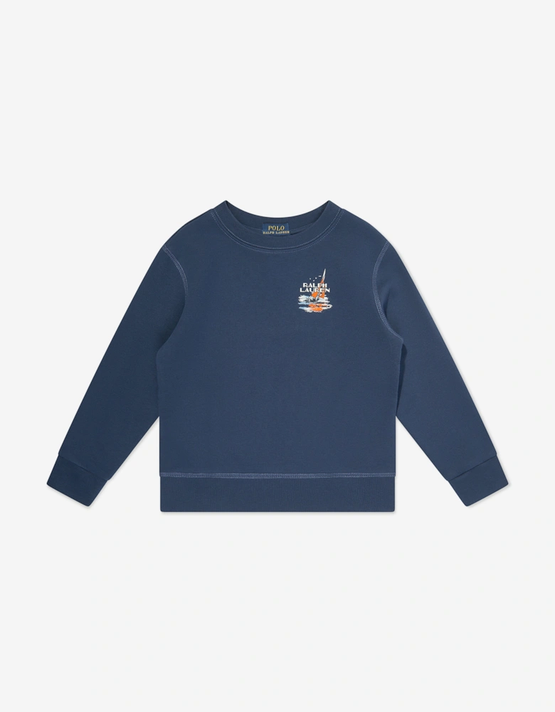 Boys Branded Sweatshirt in Navy