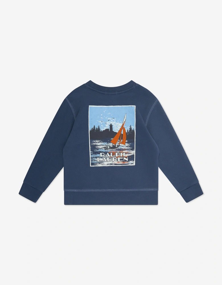 Boys Branded Sweatshirt in Navy