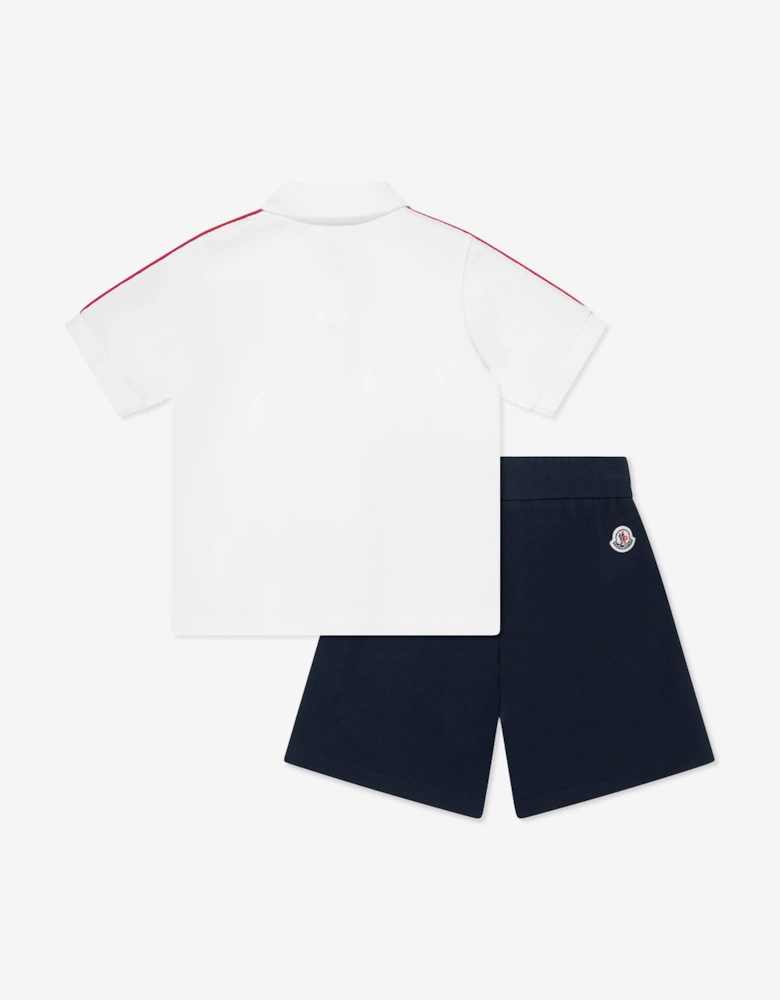 Boys Logo Short Set in White