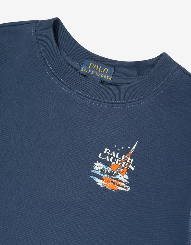 Boys Branded Sweatshirt in Navy