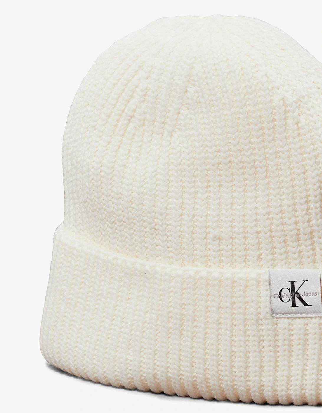 Girls Monogram Rib Scarf and Beanie Set in Ivory