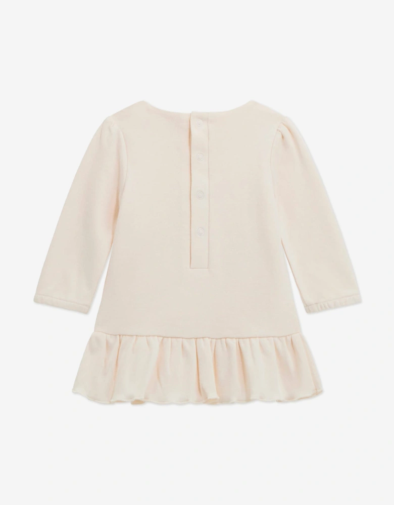 Baby Girls Bodysuit Dress in Ivory