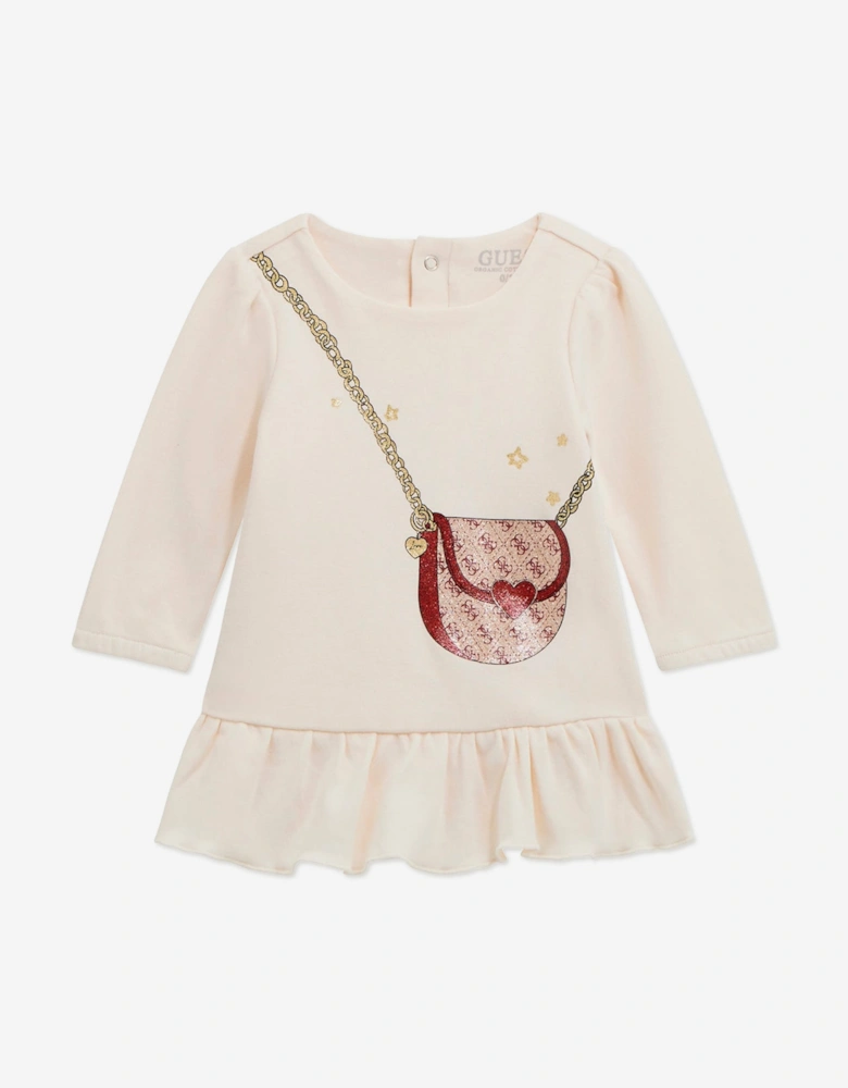 Baby Girls Bodysuit Dress in Ivory