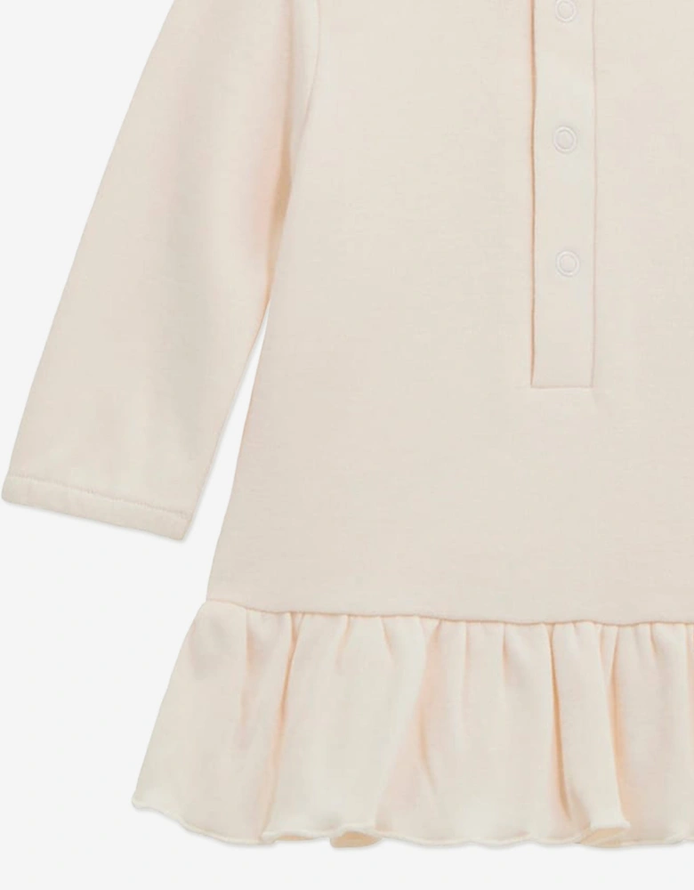 Baby Girls Bodysuit Dress in Ivory