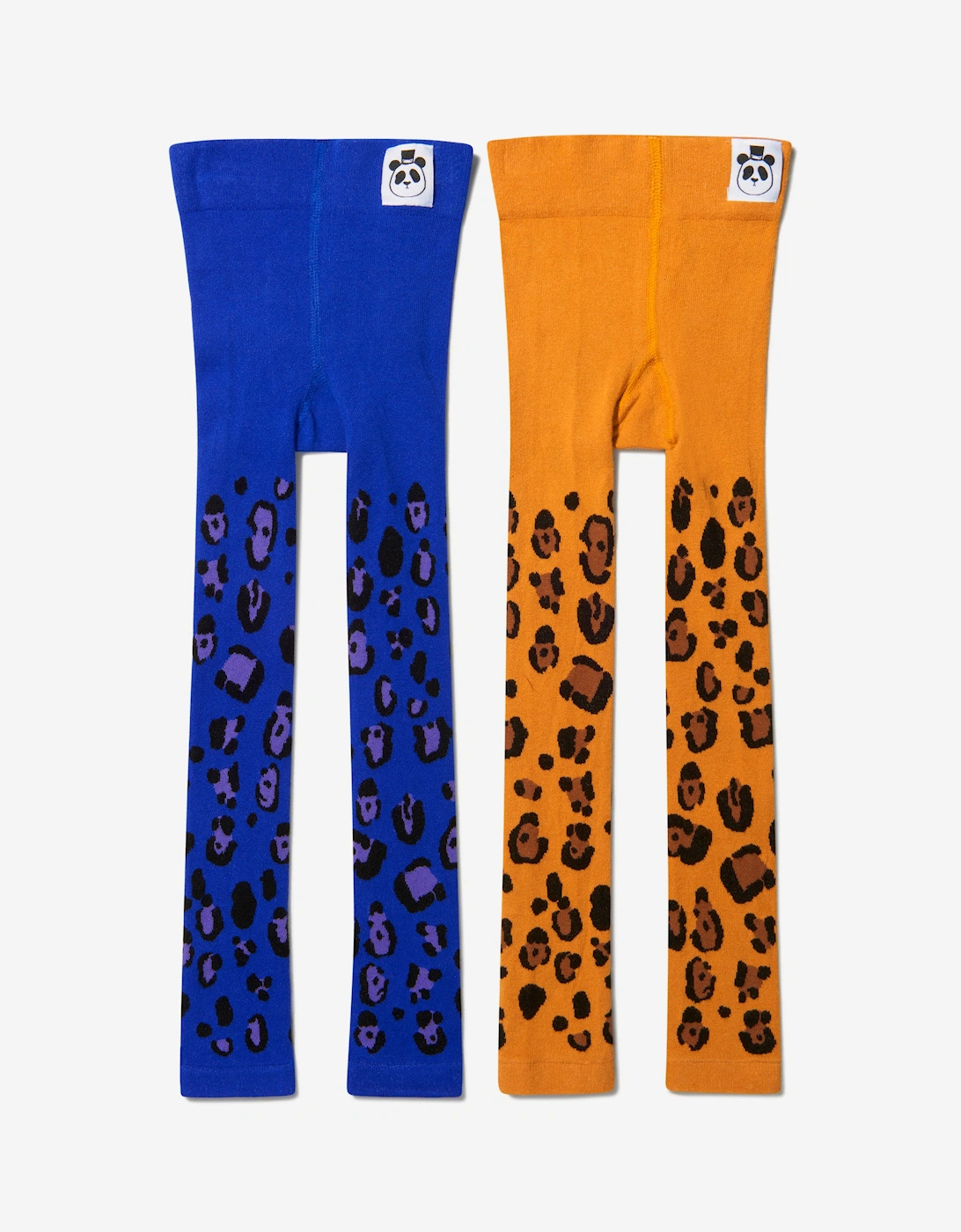 Girls Organic Cotton Leopard Leggings (2 Pack) in Multicolour, 6 of 5