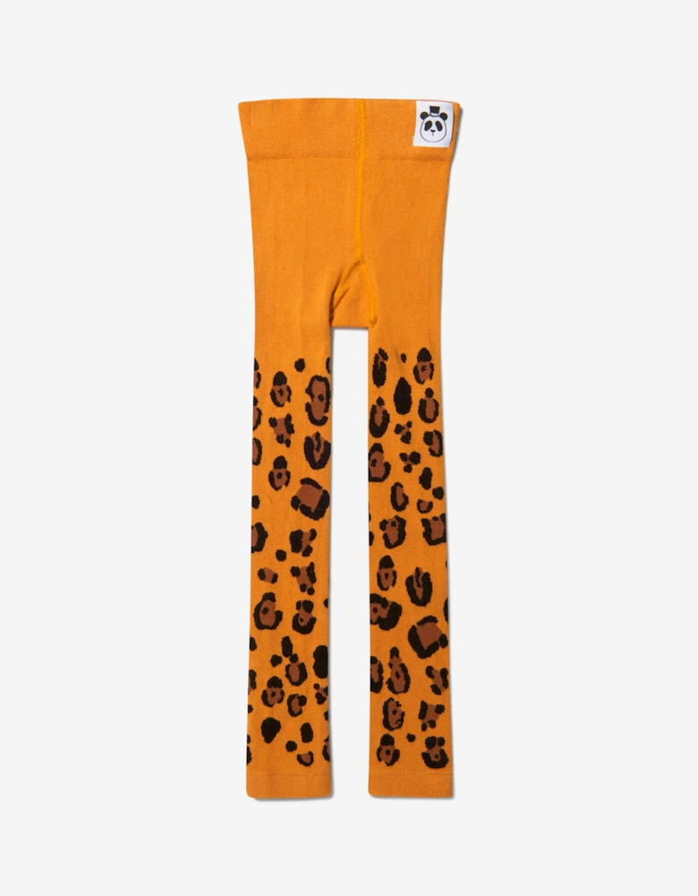 Girls Organic Cotton Leopard Leggings (2 Pack) in Multicolour