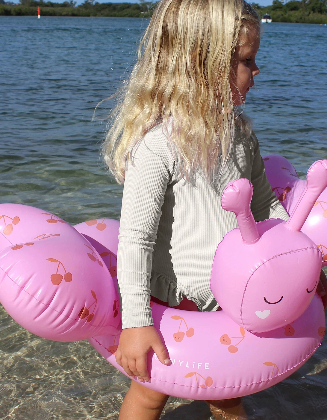 Girls Tube Pool Ring Cotton Candy Cherry in Pink (106cm)
