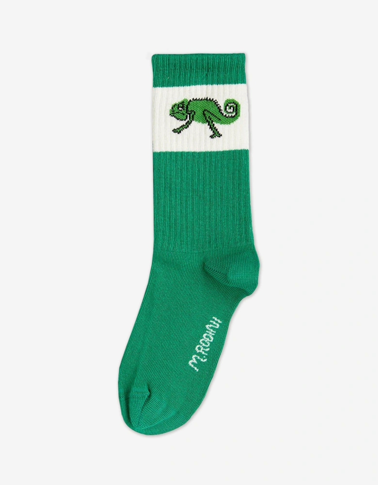 Boys Lizard Socks in Green