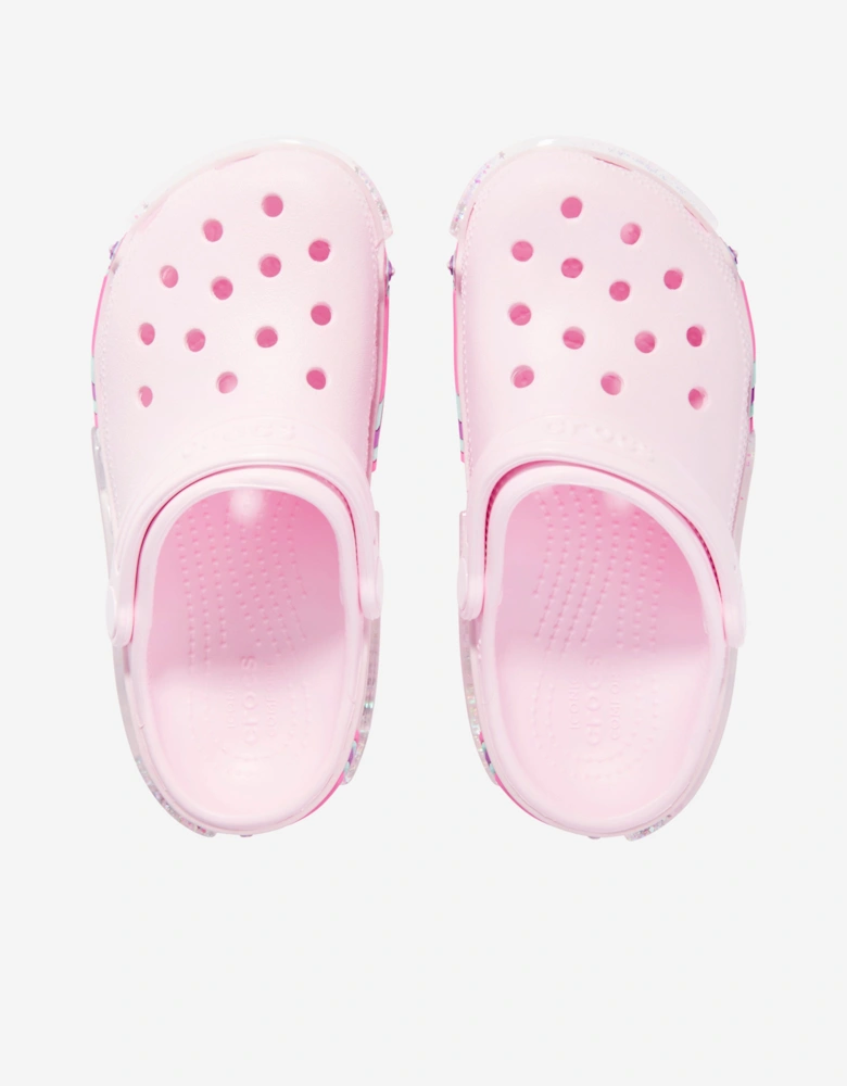 Girls Classic Star Sparkle Clog in Pink