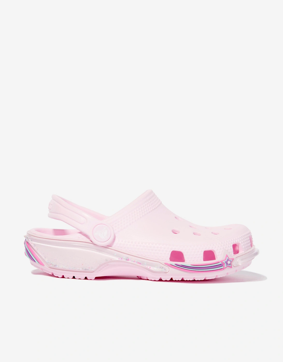 Girls Classic Star Sparkle Clog in Pink, 5 of 4