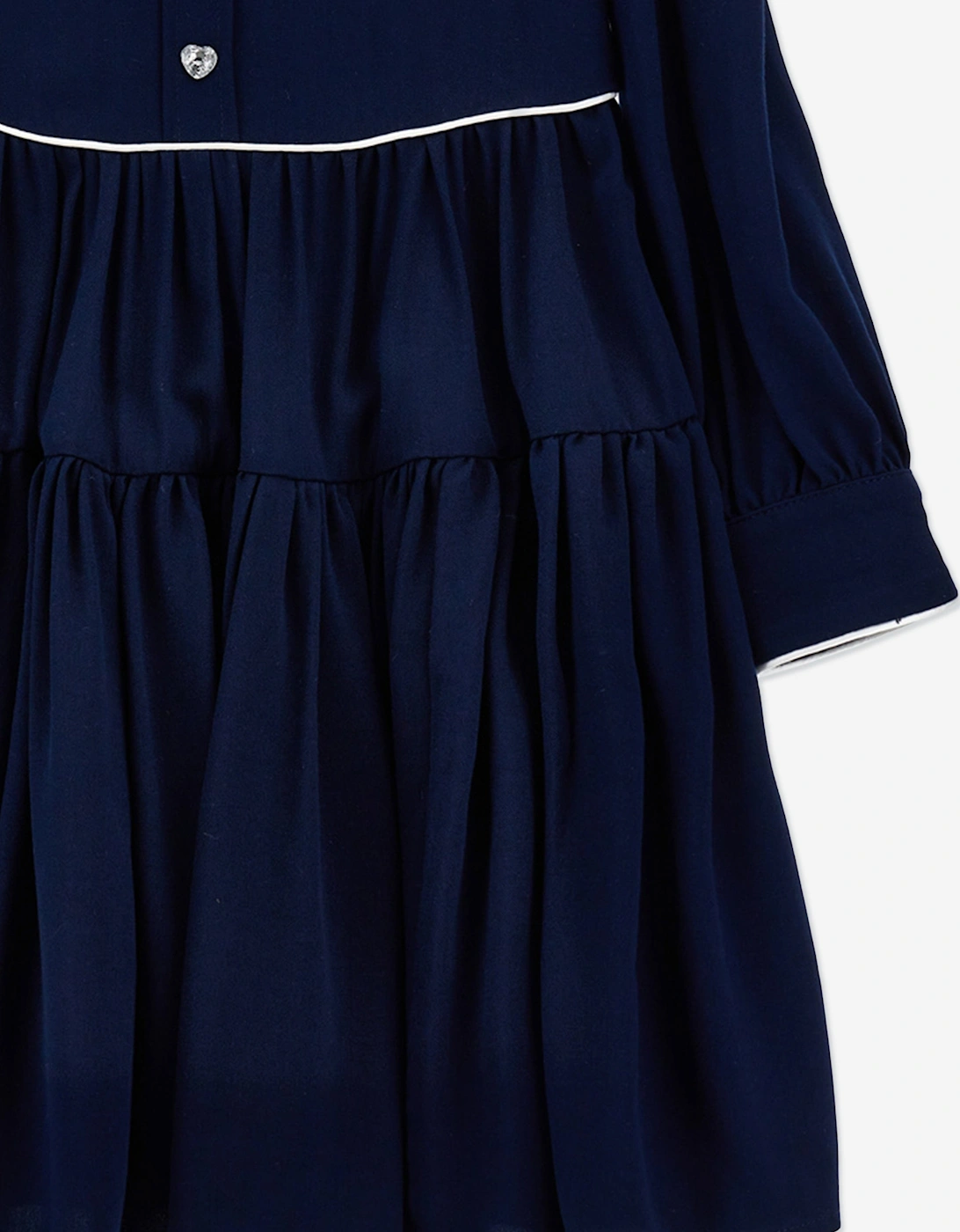 Girls Irina Twill Dress in Navy