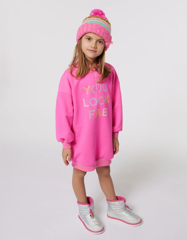 Billieblush Girls Sweater Dress in Pink